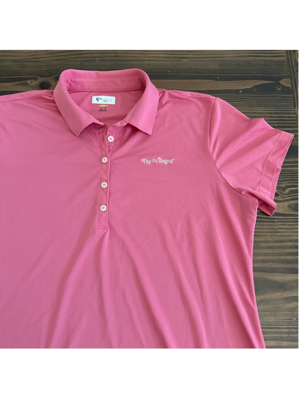 Greg Norman Women's XL The Villages Pink Golf Polo Play Dry Shirt